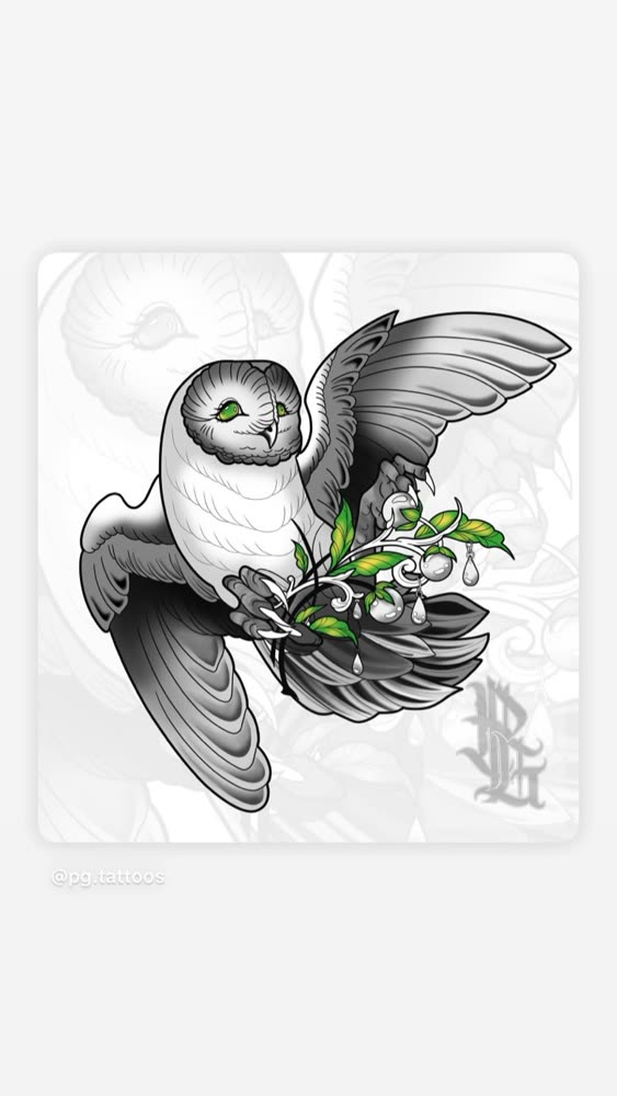 Forest owl flash design available to claim